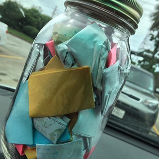 Possibly the coolest gift I have ever received: notes from friends and family back home